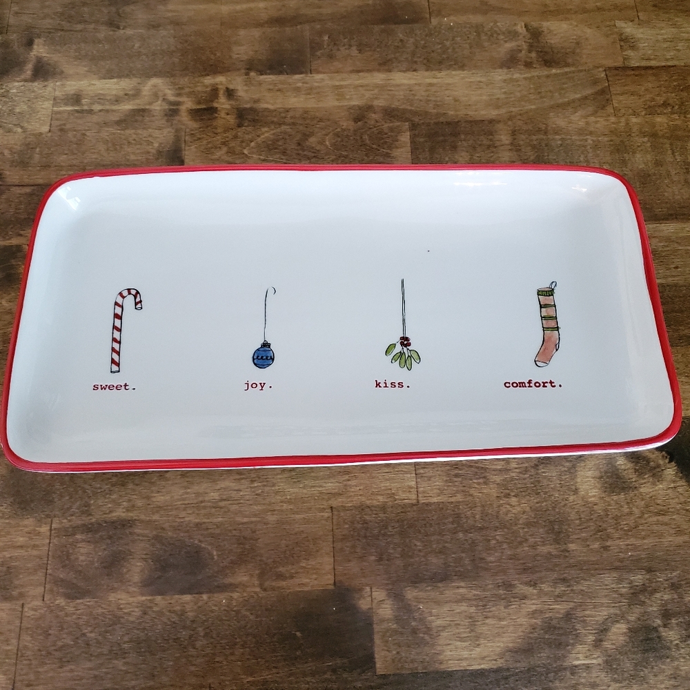 Rae Dunn Christmas Platter Tray New